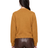 Cardigan con bottoni in giallo ocra 