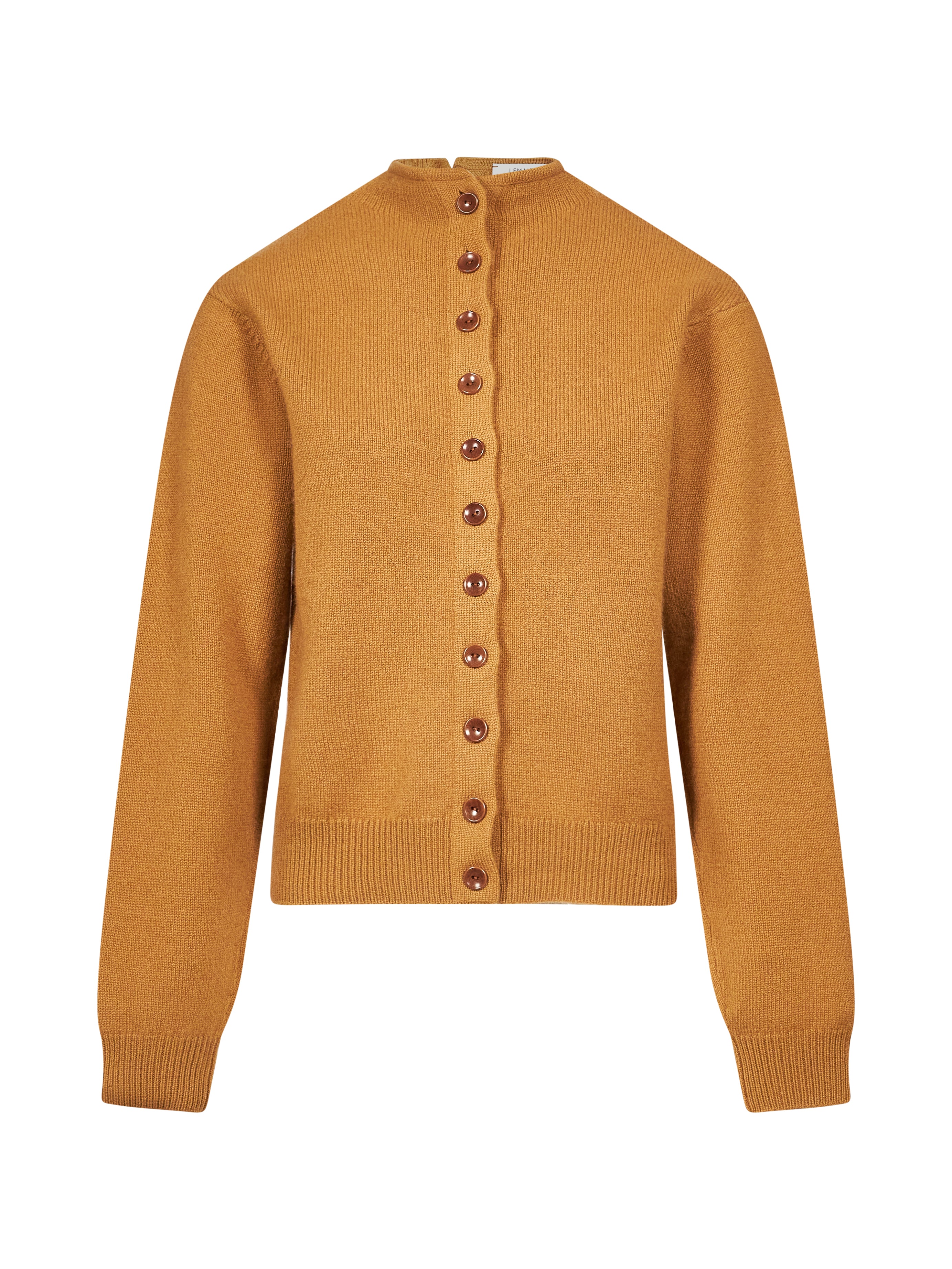 Cardigan con bottoni in giallo ocra 
