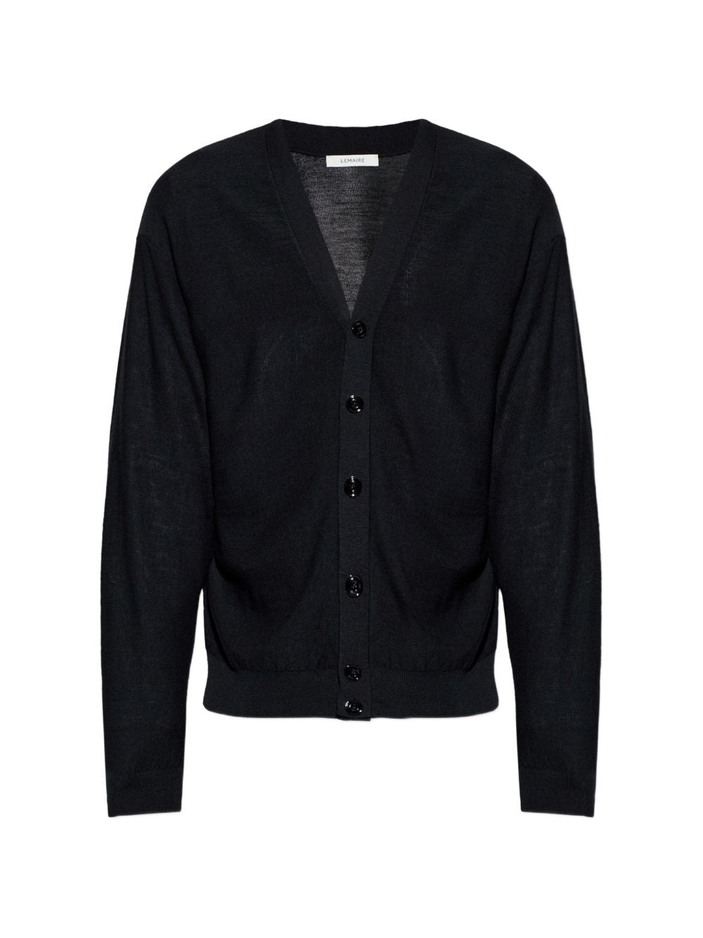 Cardigan con scollo a V e bottoni in nero 