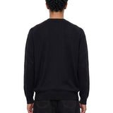 Cardigan con scollo a V e bottoni in nero 