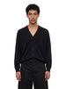 Cardigan con scollo a V e bottoni in nero