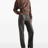 Cardigan con abbottonatura asimmetrica in beige 