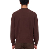 Cardigan con arricciatura in marrone 