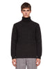Maglione a collo alto a coste in grigio