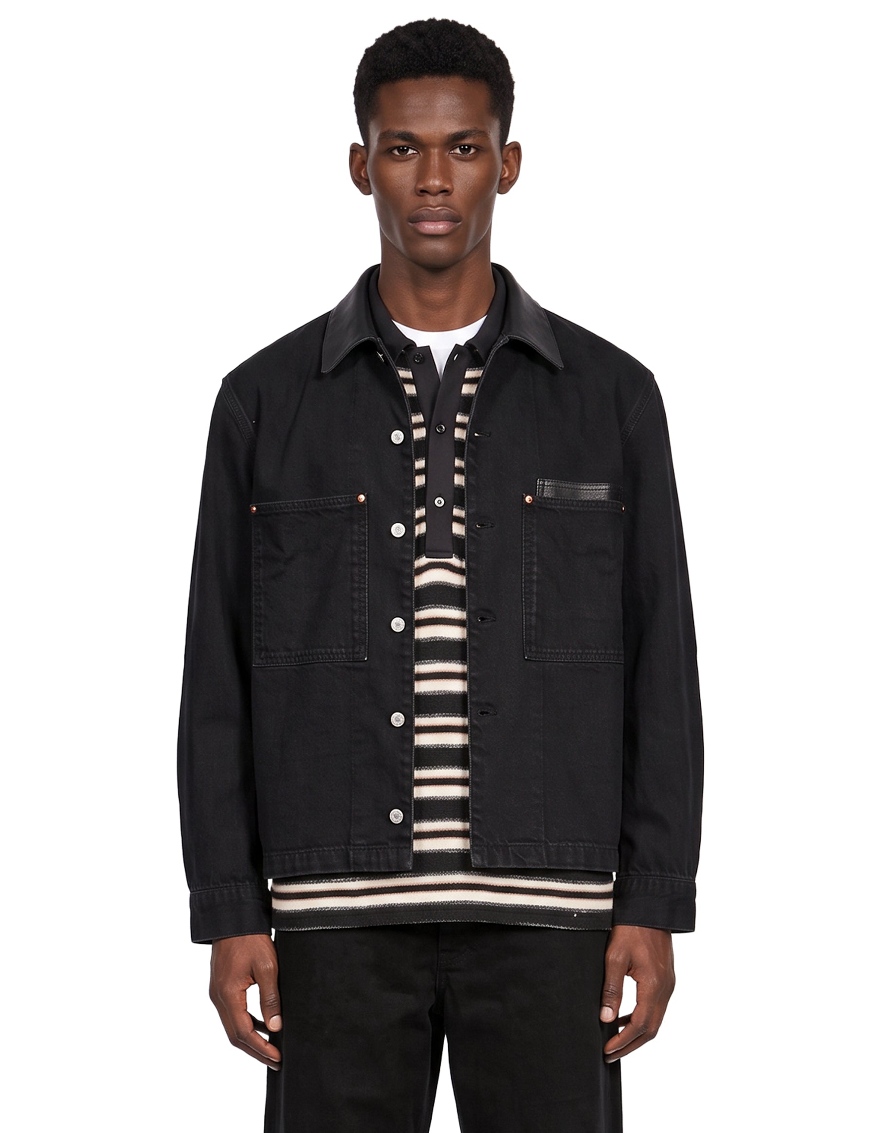 Giacca-camicia Workwear in nero 