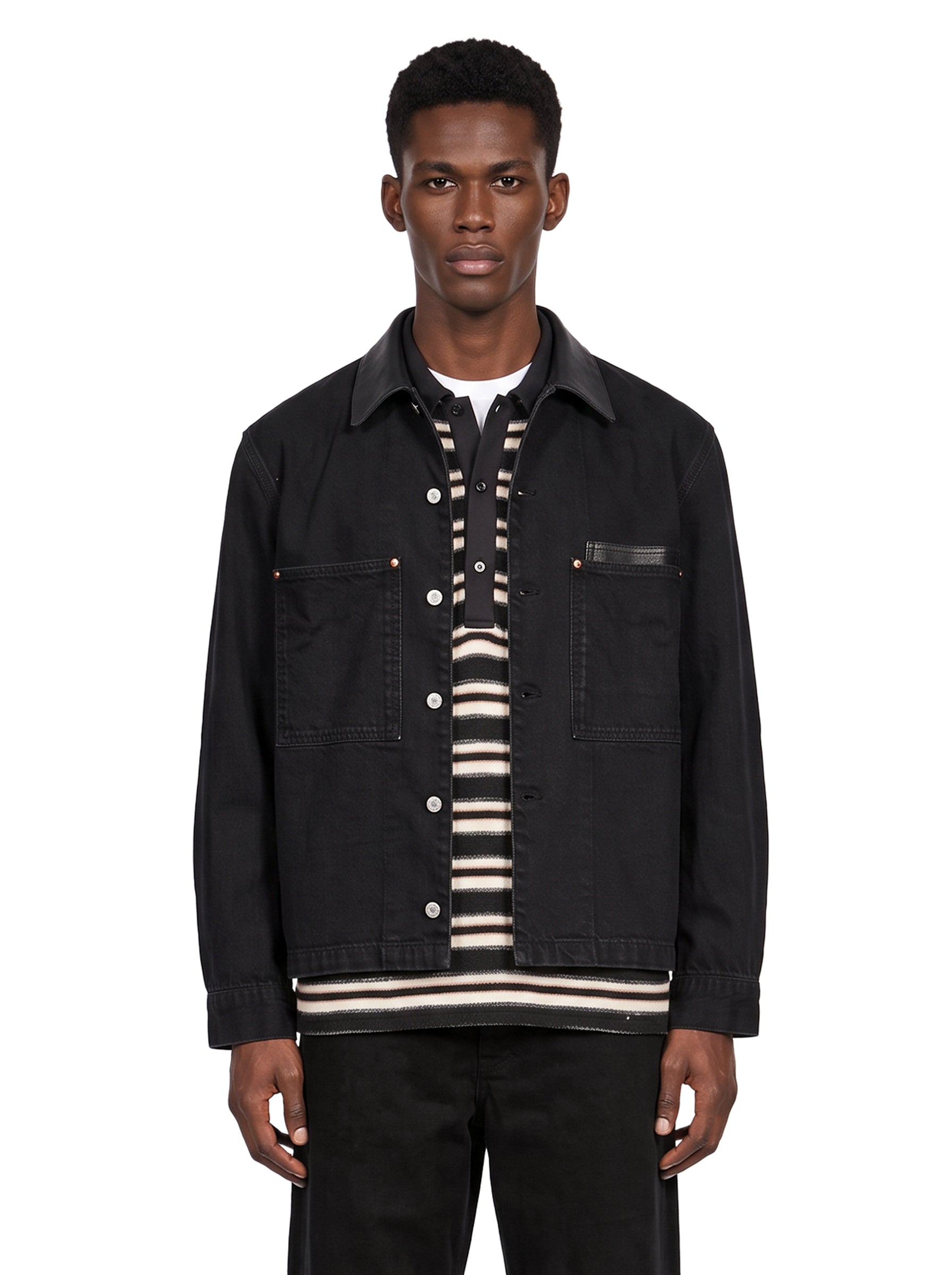 Giacca-camicia Workwear in nero 