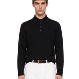 Polo in lana in nero 
