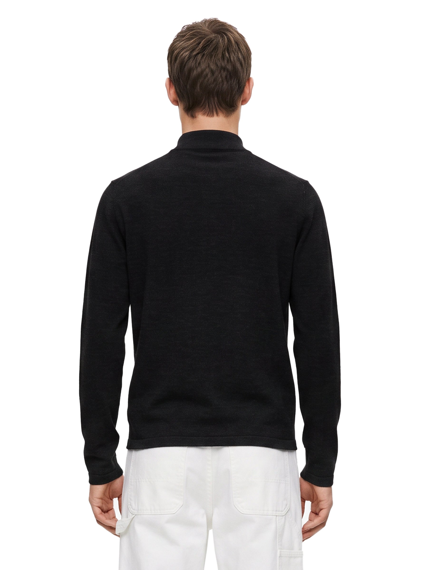 Polo in lana in nero 