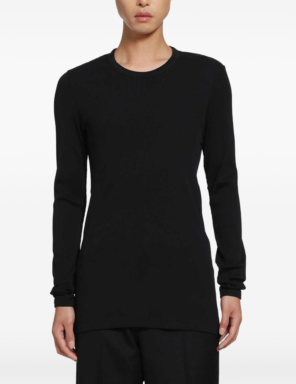T-shirt a maniche lunghe in nero 