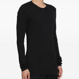 T-shirt a maniche lunghe in nero 