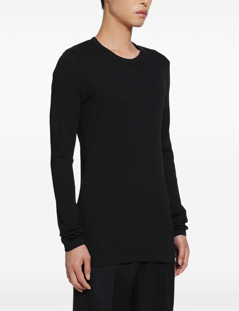 T-shirt a maniche lunghe in nero 