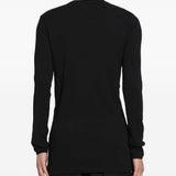 T-shirt a maniche lunghe in nero 