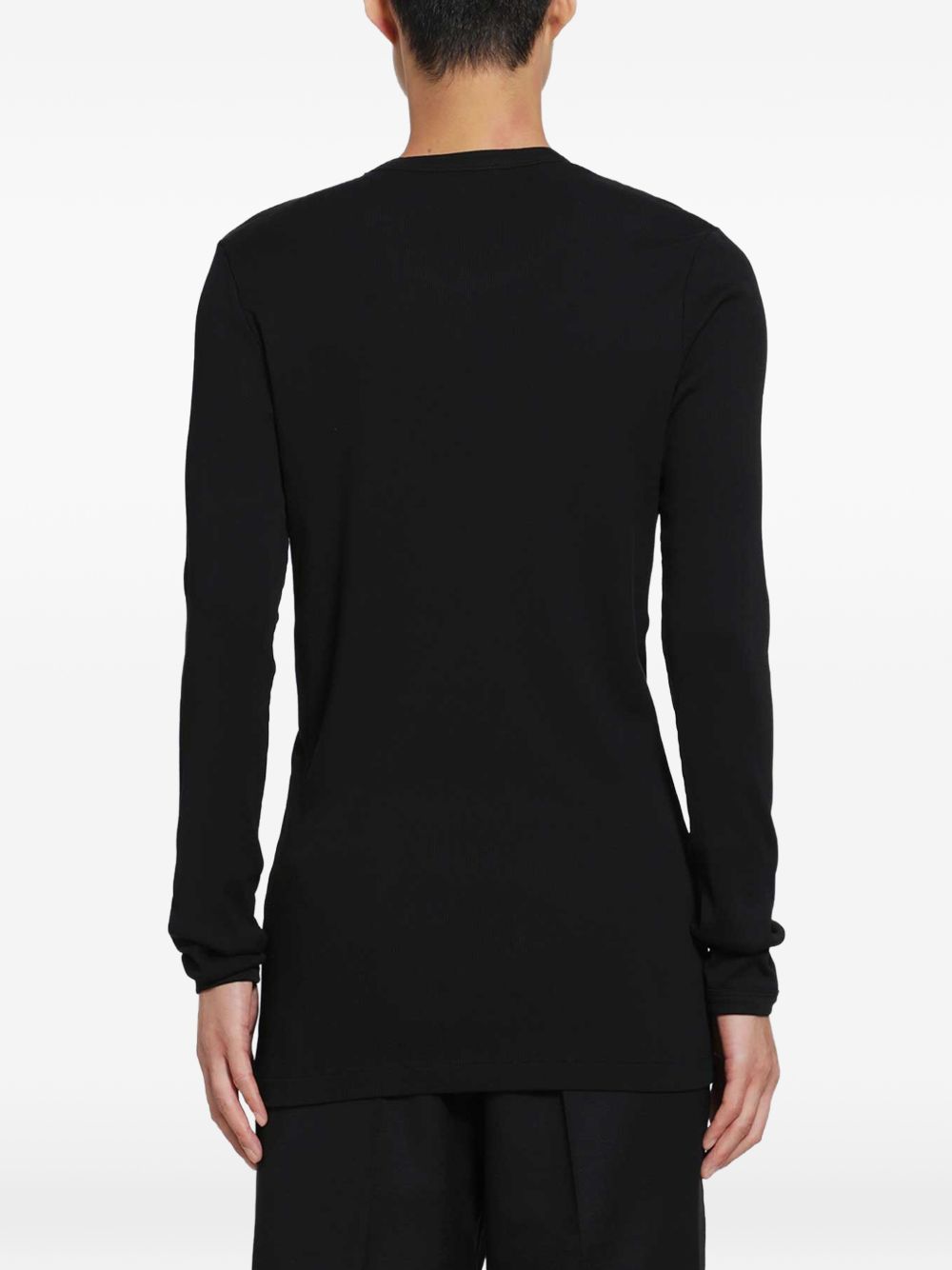 T-shirt a maniche lunghe in nero 
