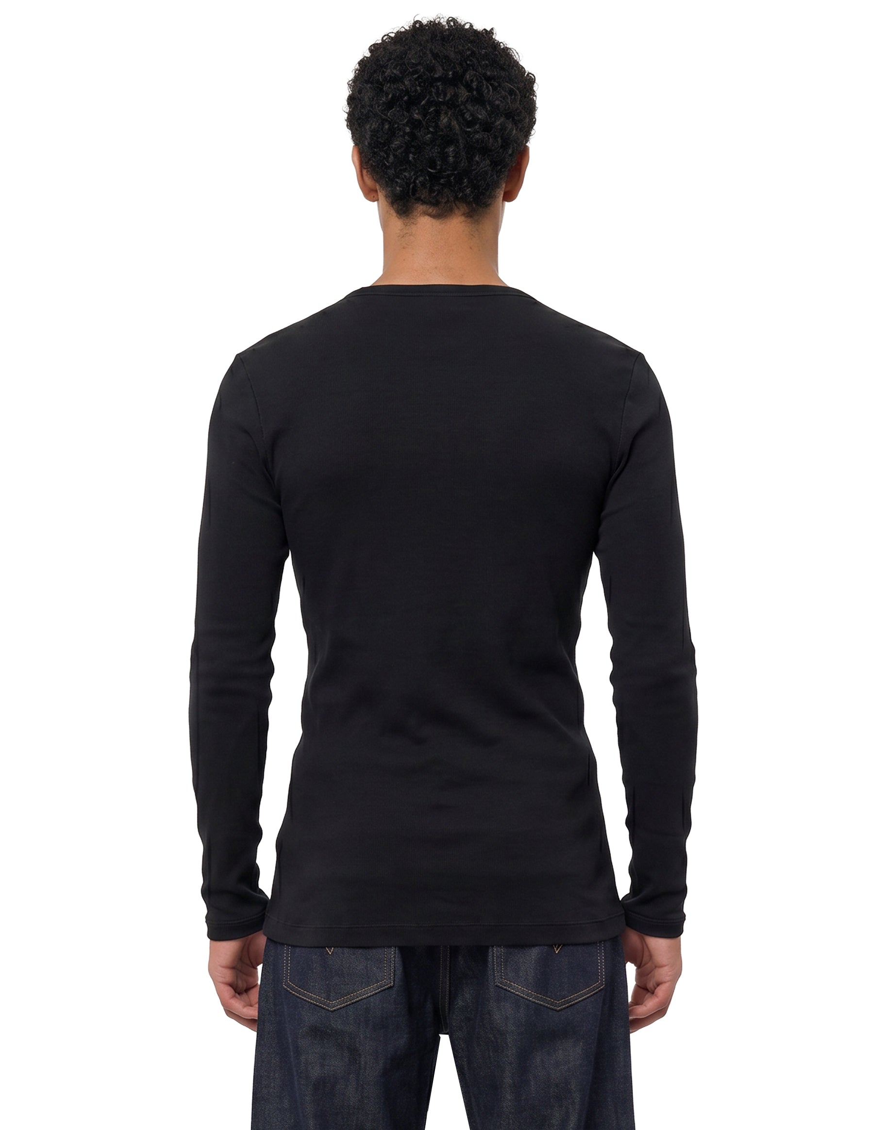 T-shirt a maniche lunghe in nero 