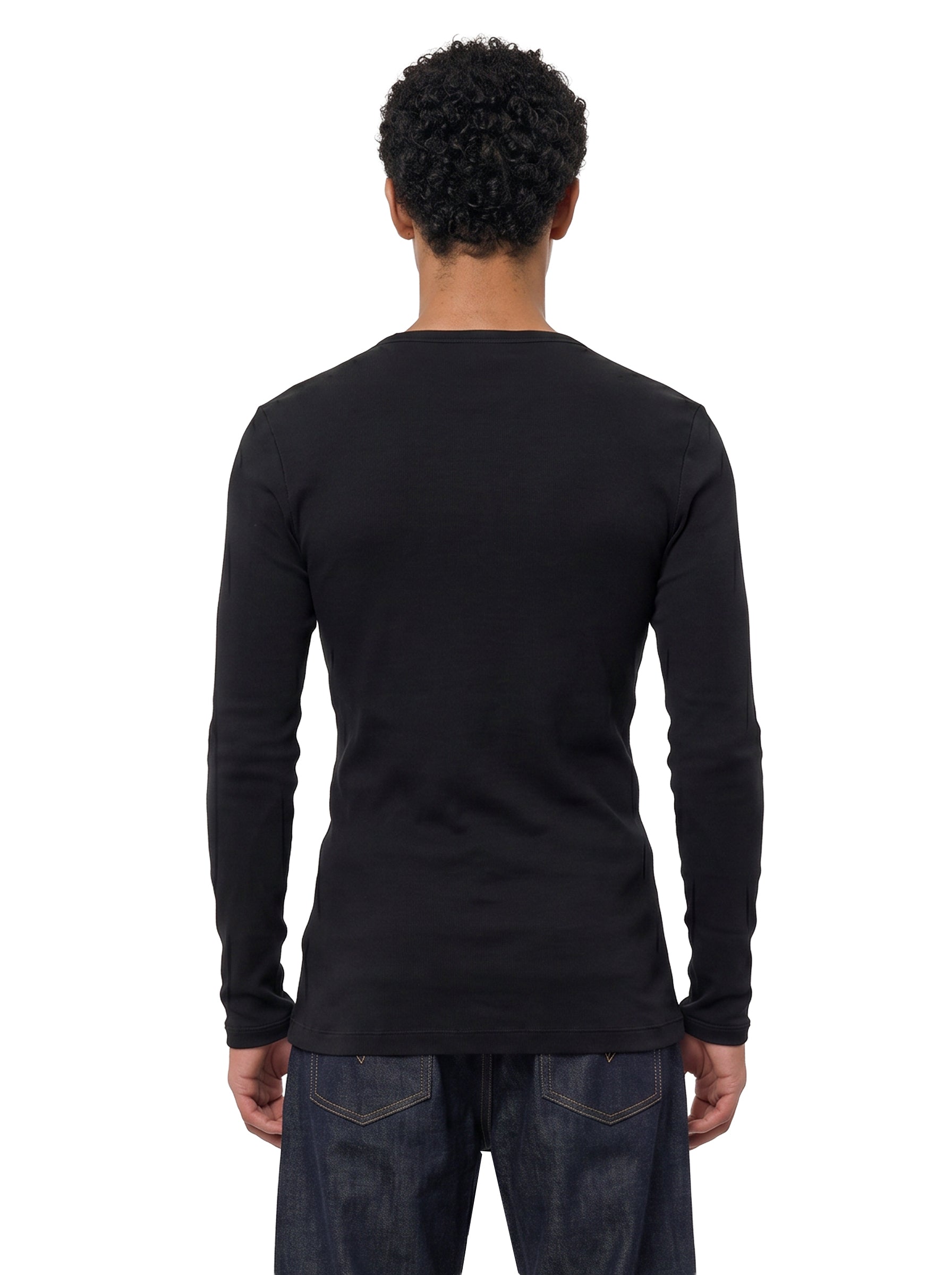 T-shirt a maniche lunghe in nero 