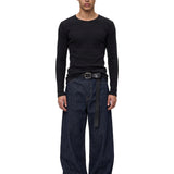 T-shirt a maniche lunghe in nero 