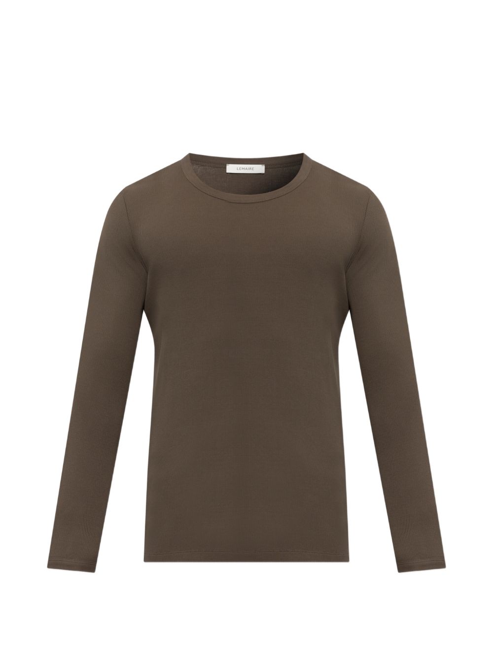 T-shirt a maniche lunghe in marrone 