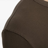 T-shirt a maniche lunghe in marrone 