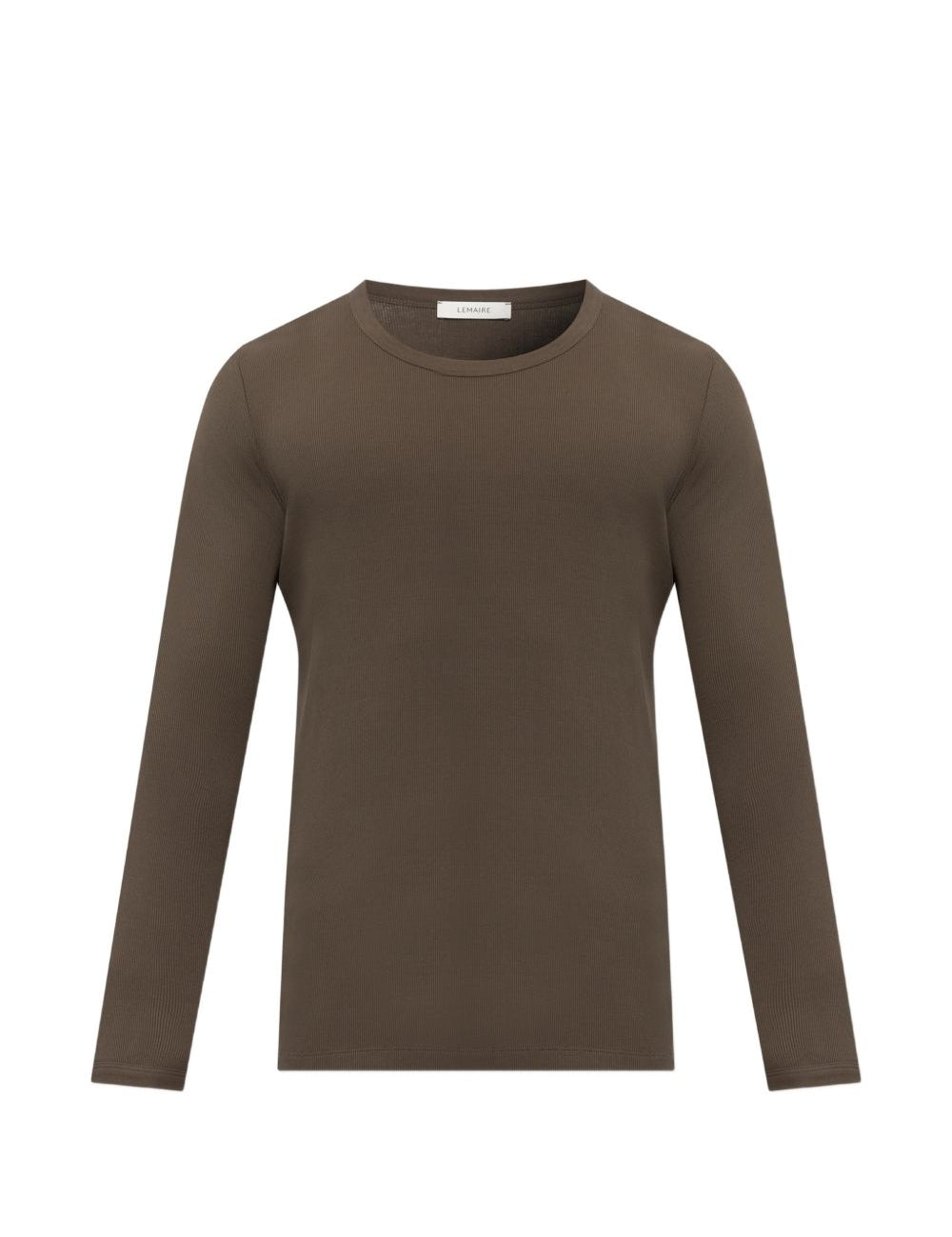 T-shirt a maniche lunghe in marrone 