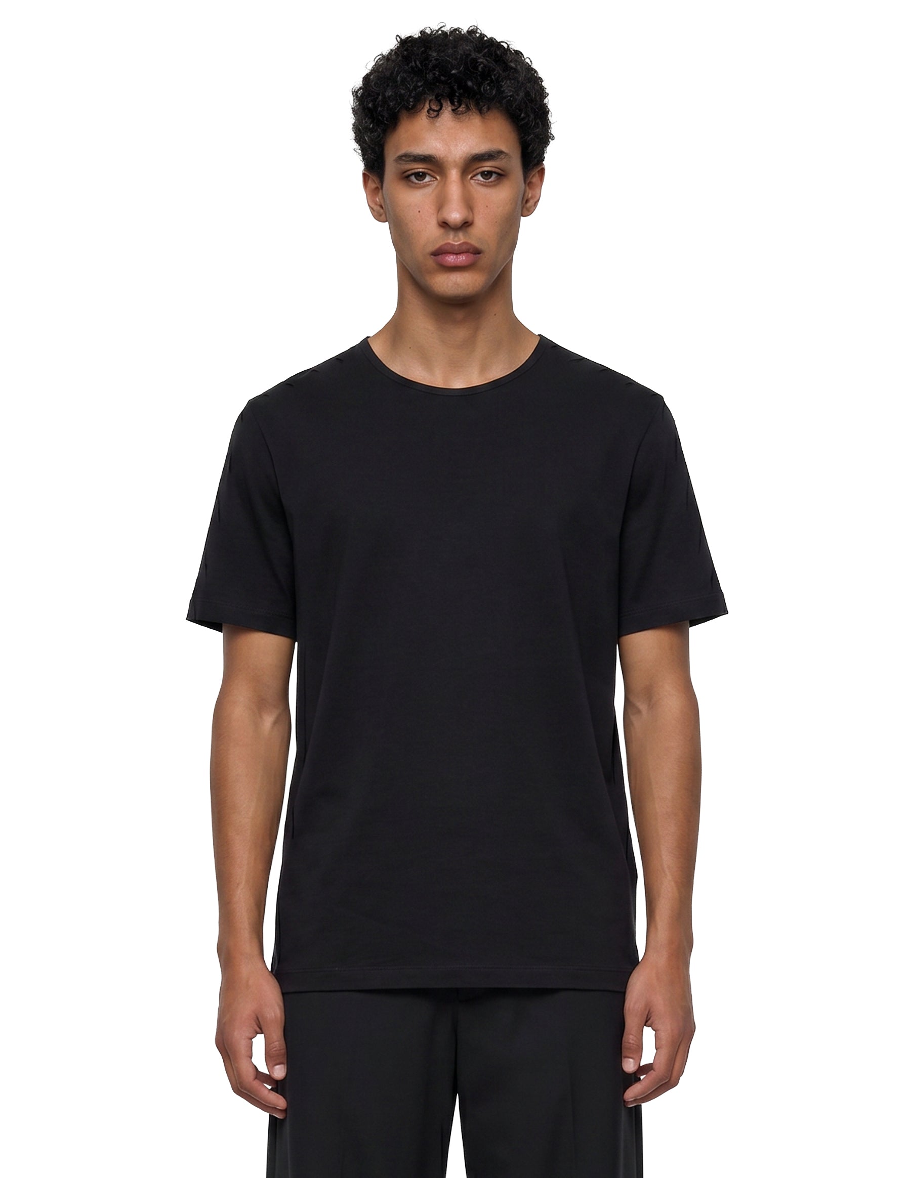 T-shirt a maniche corte in nero 