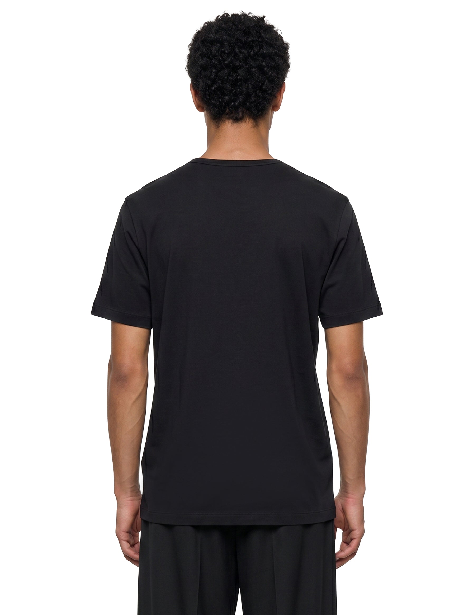 T-shirt a maniche corte in nero 