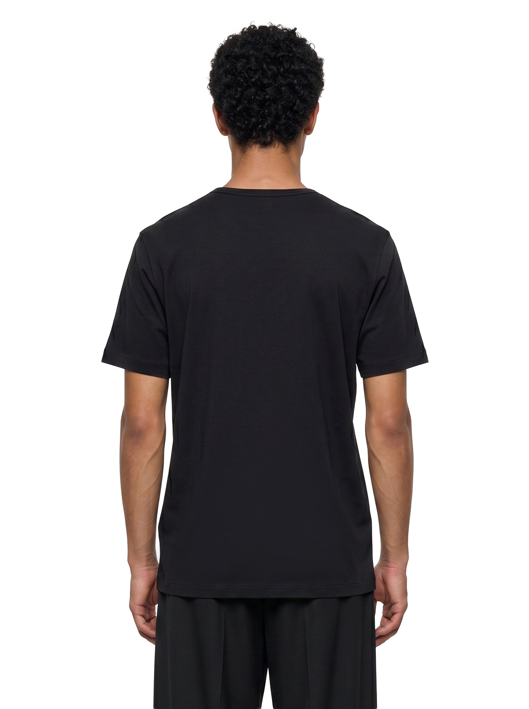 T-shirt a maniche corte in nero 