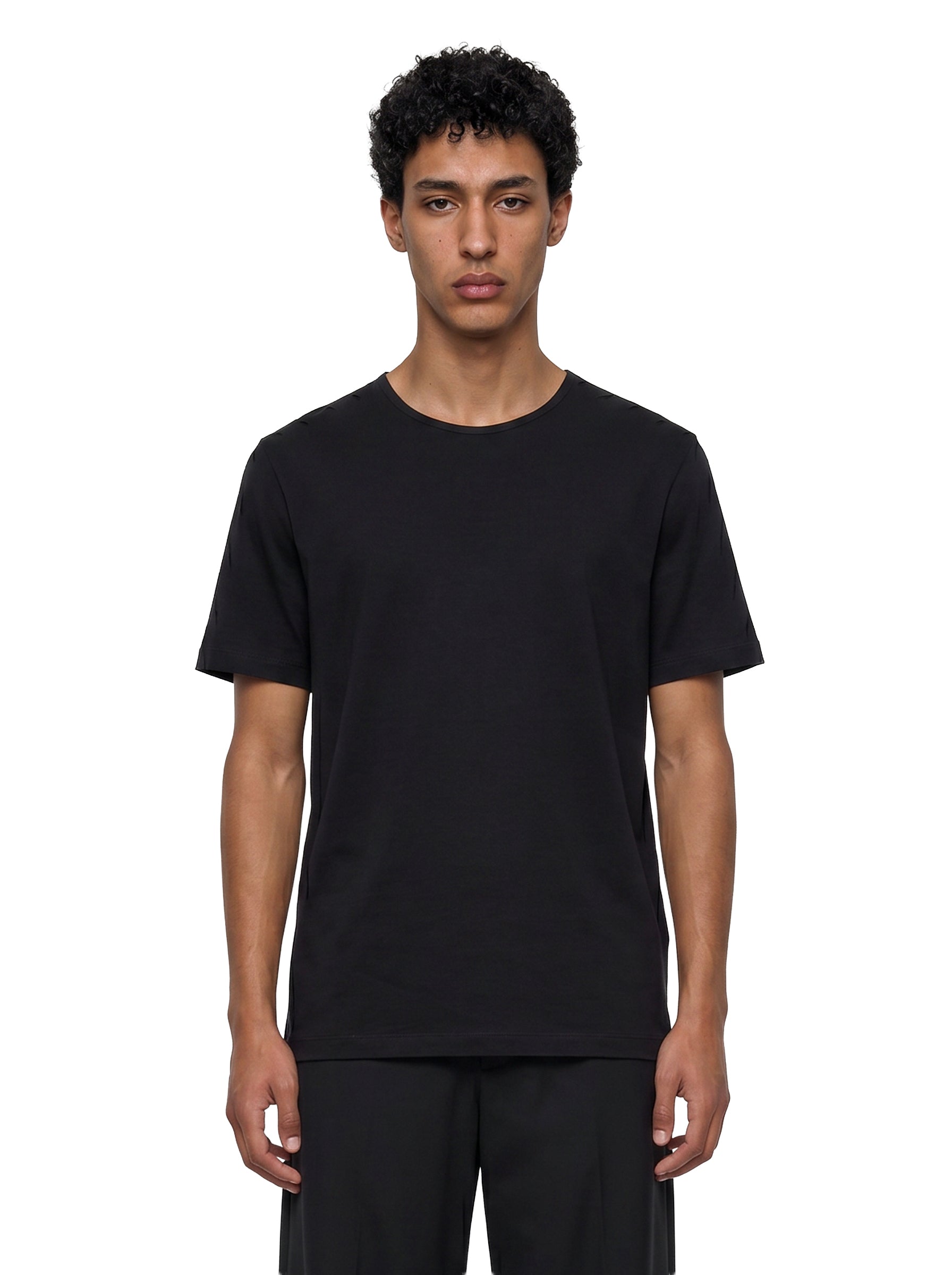 T-shirt a maniche corte in nero 