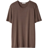 T-shirt a maniche corte in marrone 