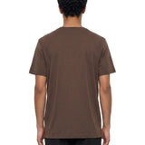 T-shirt a maniche corte in marrone 