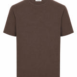 T-shirt a maniche corte in marrone 