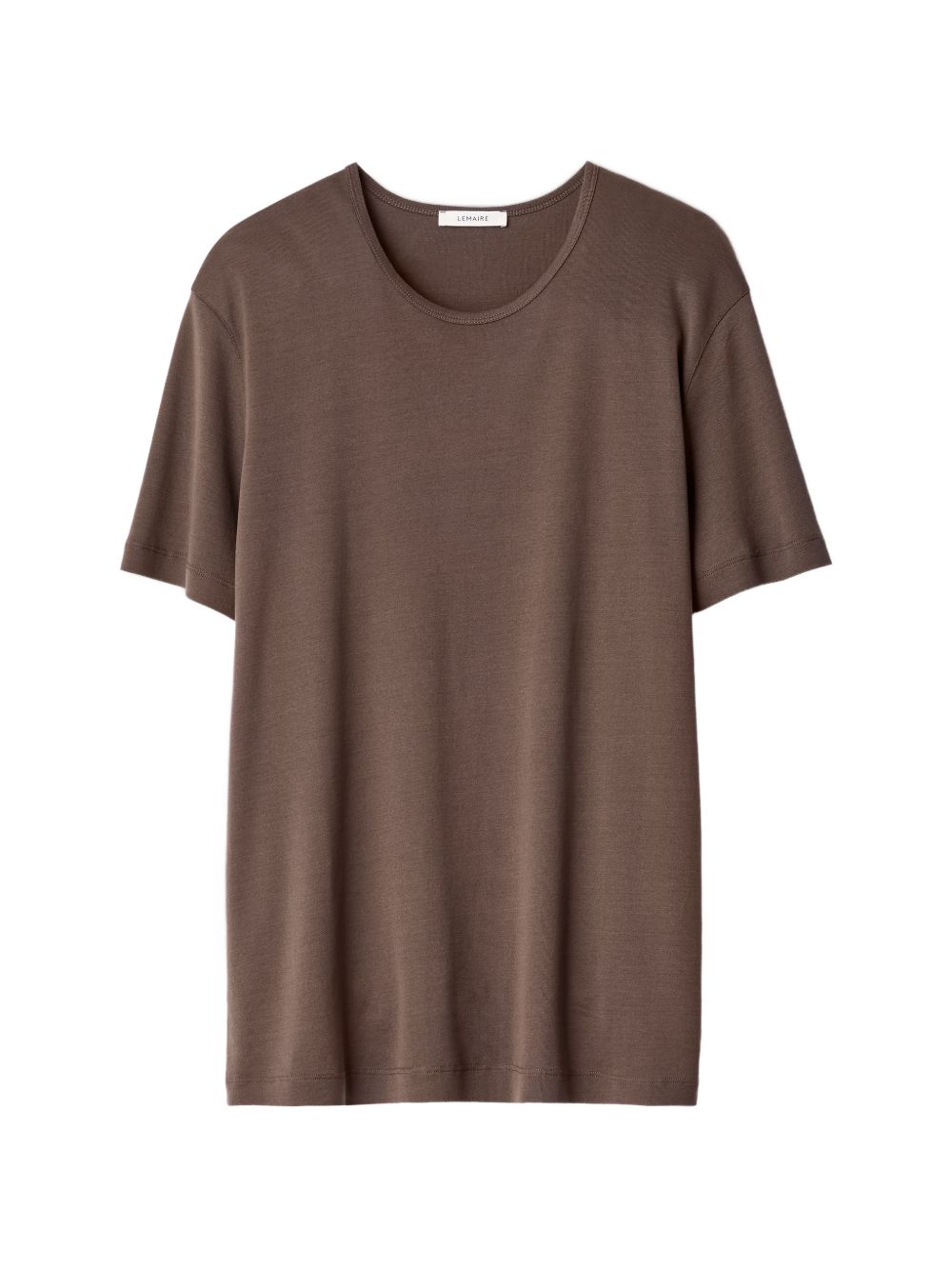 T-shirt a maniche corte in marrone 