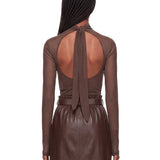 Top Ballerina Foulard in marrone 