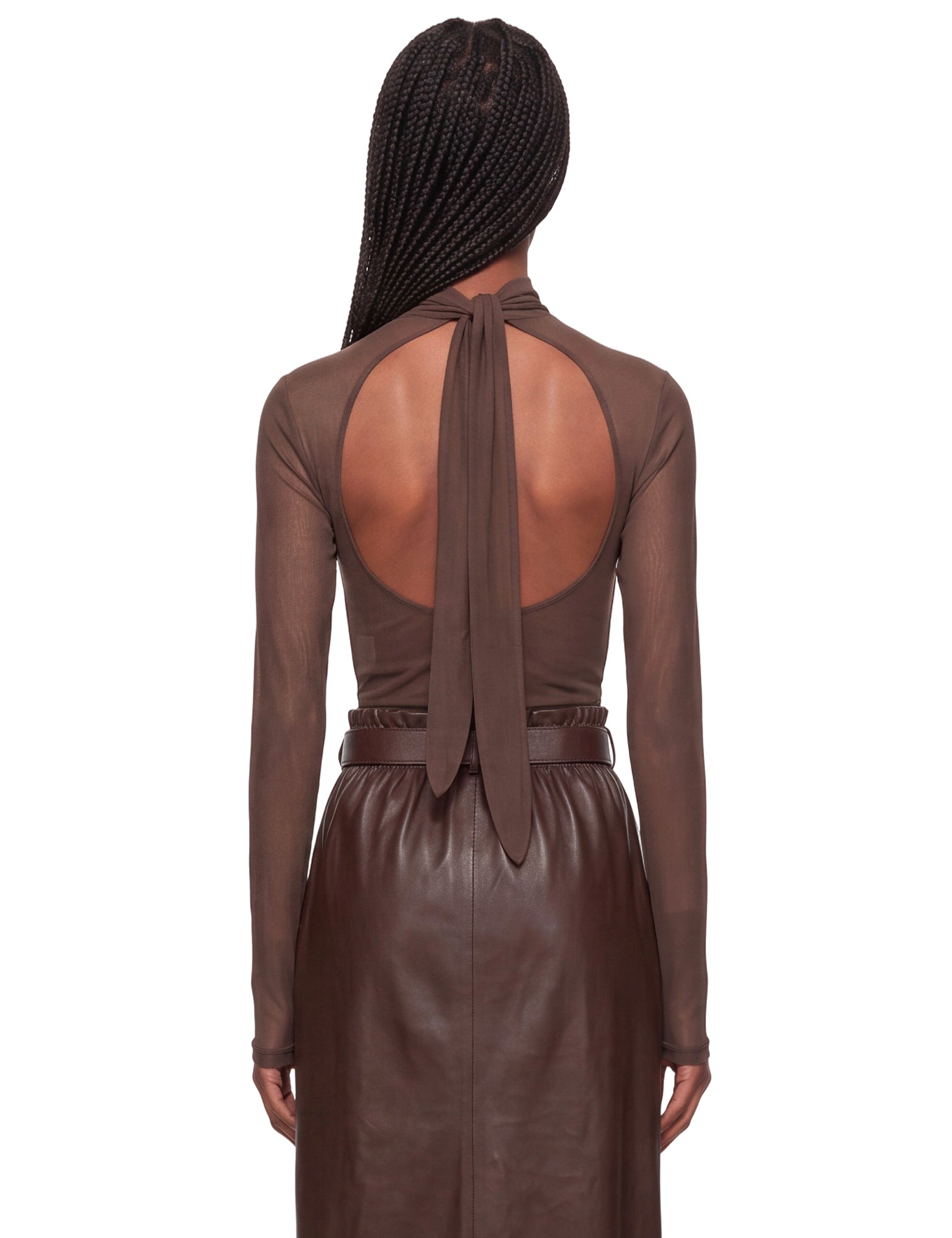 Top Ballerina Foulard in marrone 