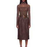 Top Ballerina Foulard in marrone 