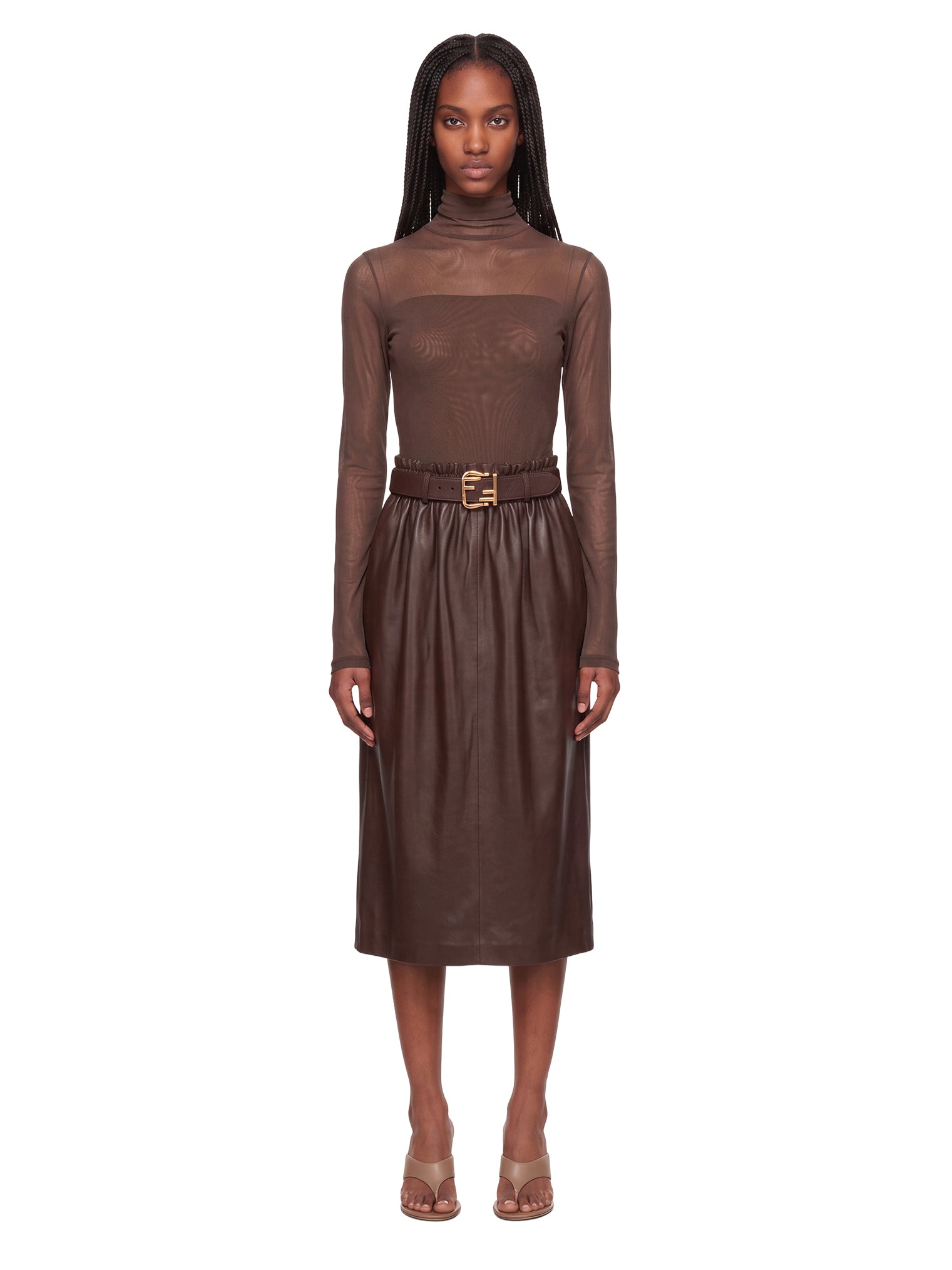 Top Ballerina Foulard in marrone 
