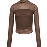 Top Ballerina Foulard in marrone 