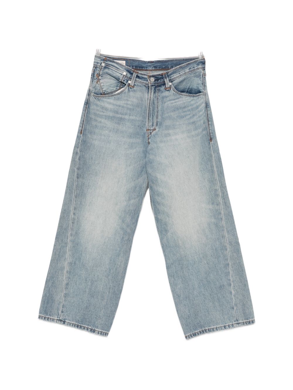 Jeans a gamba ampia in blu 