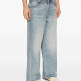 Jeans a gamba ampia in blu 