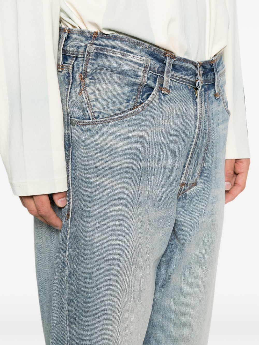 Jeans a gamba ampia in blu 
