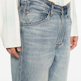 Jeans a gamba ampia in blu 