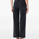 Jeans a gamba dritta Ribcage in nero 