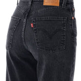 Jeans a gamba dritta Ribcage in nero 
