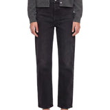 Jeans a gamba dritta Ribcage in nero 