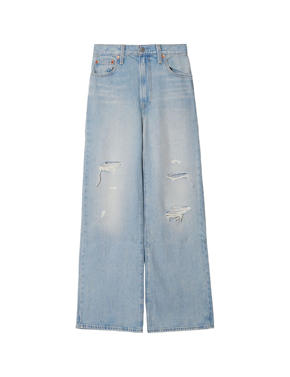 Jeans a gamba ampia in blu 