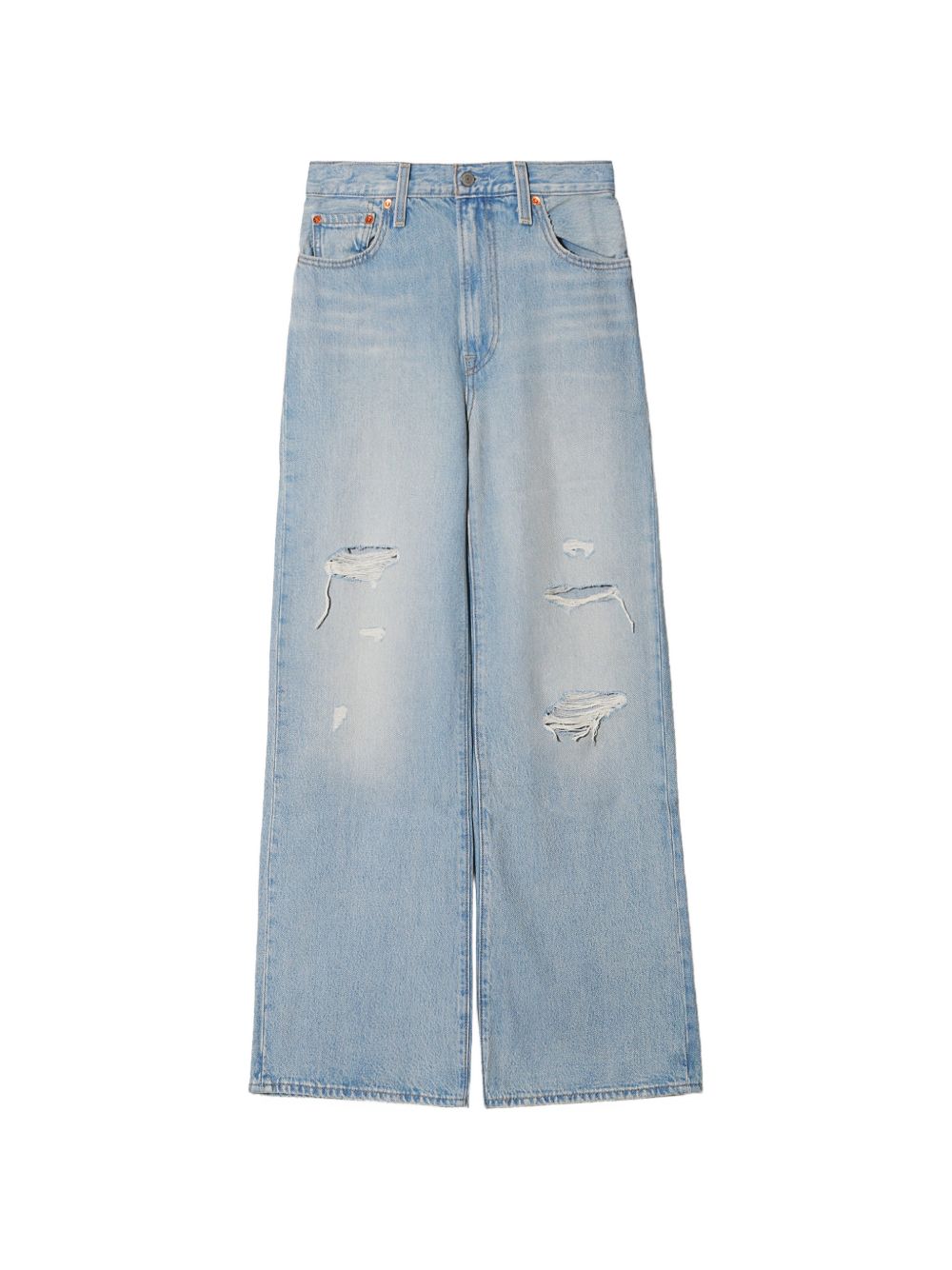 Jeans a gamba ampia in blu 