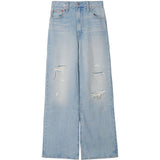 Jeans a gamba ampia in blu 