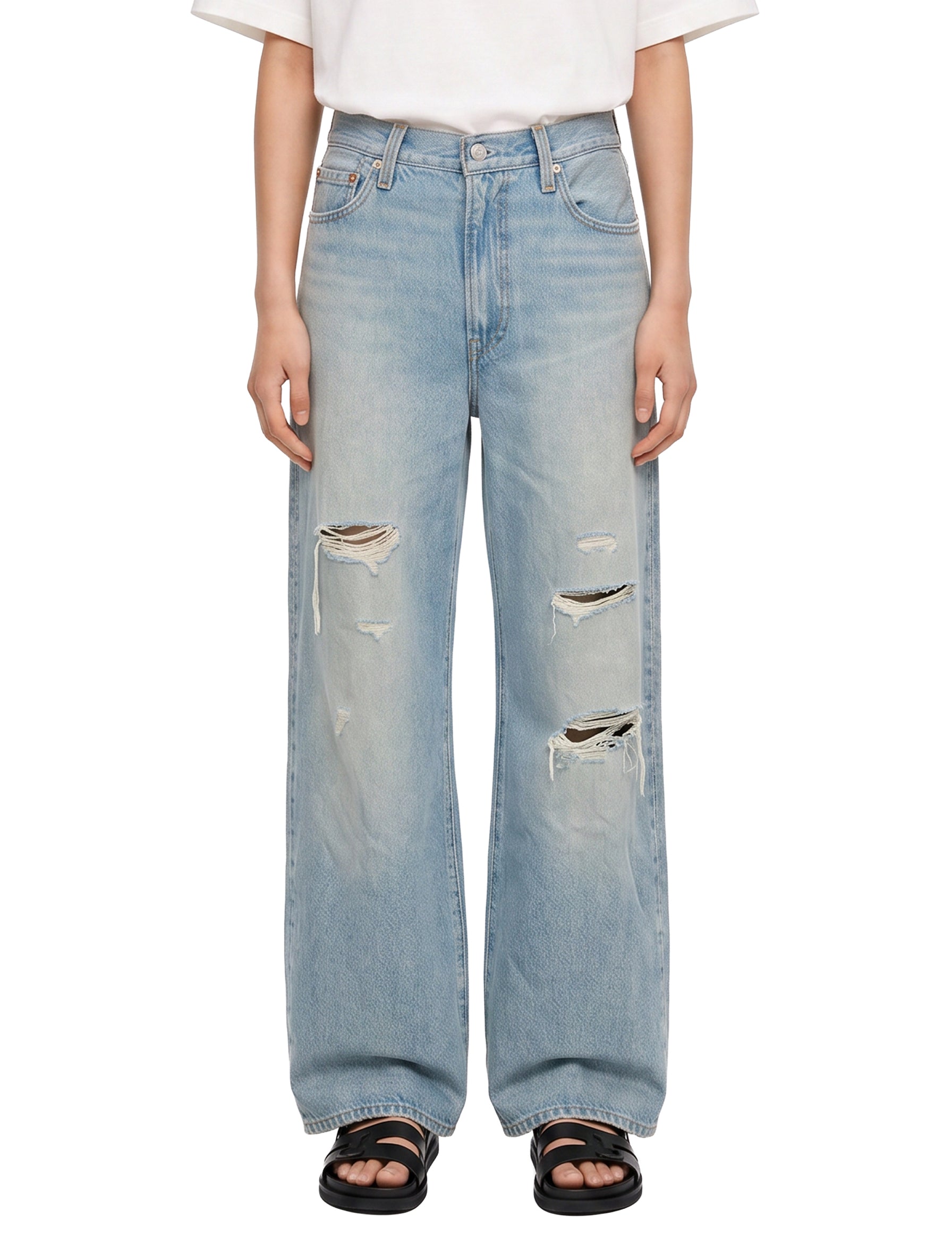 Jeans Ribcage wide leg h223 in blu 