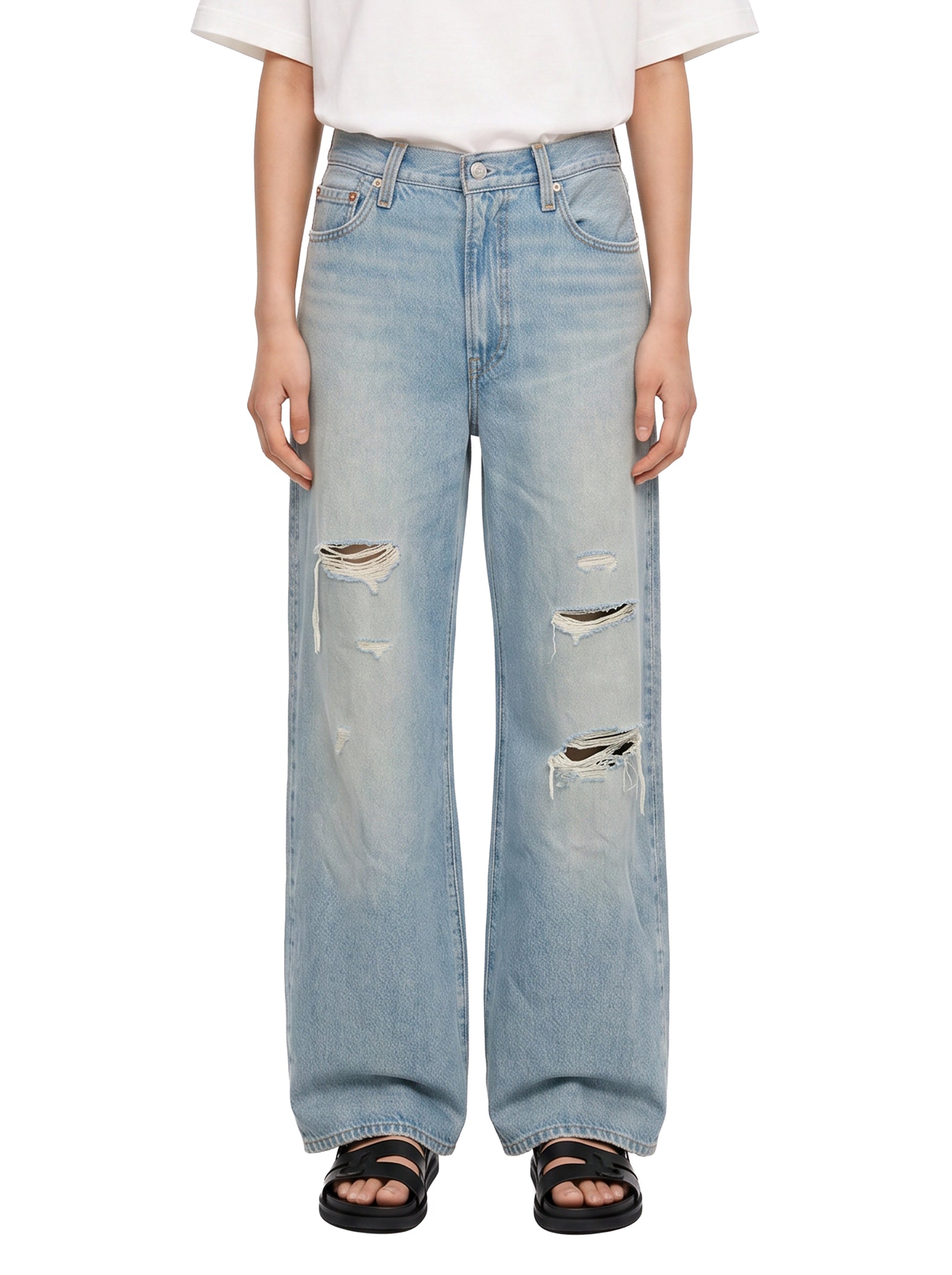 Jeans Ribcage wide leg h223 in blu 