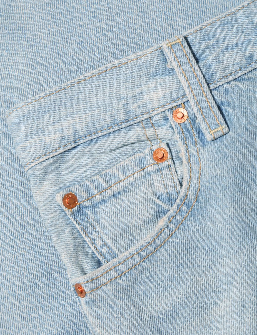 Jeans a gamba ampia in blu 