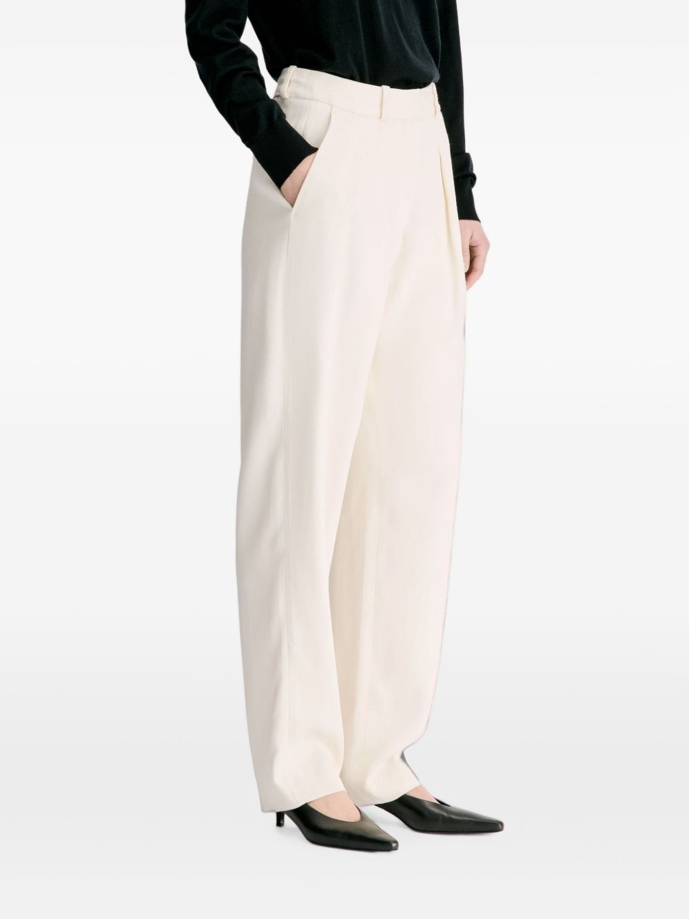 Pantaloni Alio con pieghe in bianco 